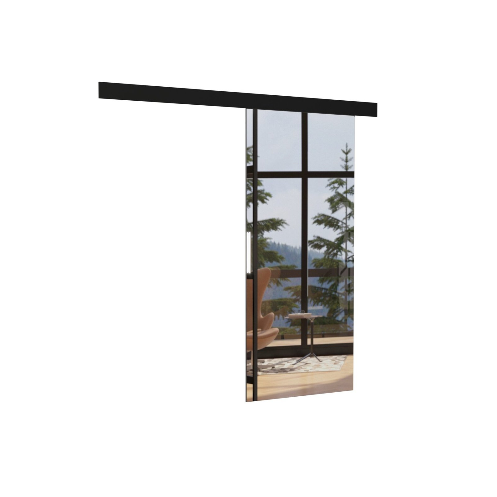 TESS 96 black ADRK wall-mounted sliding door