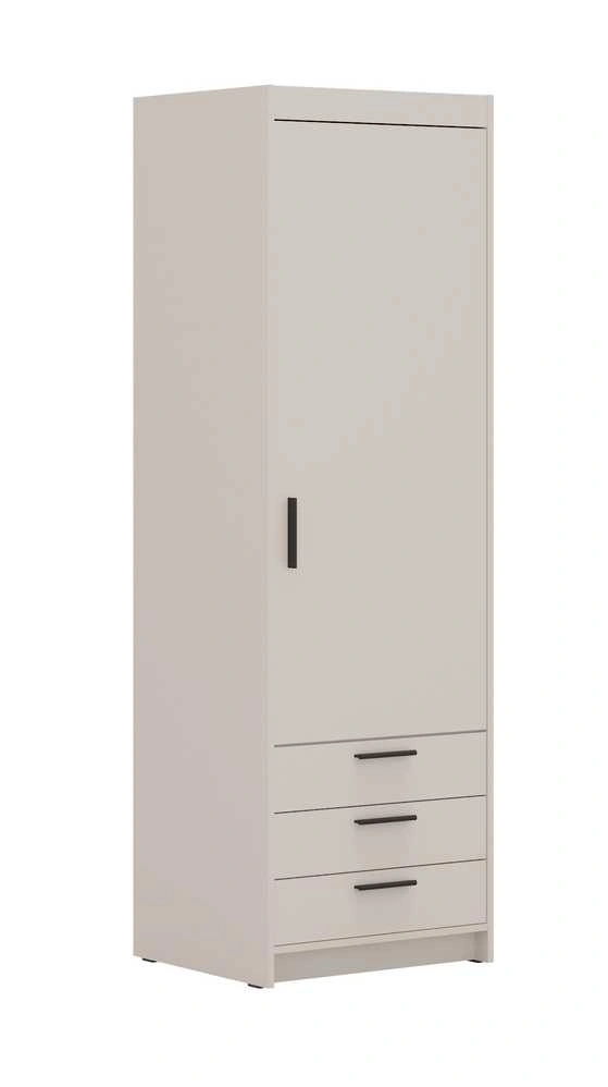 Elena wardrobe with drawers 1D3S beige