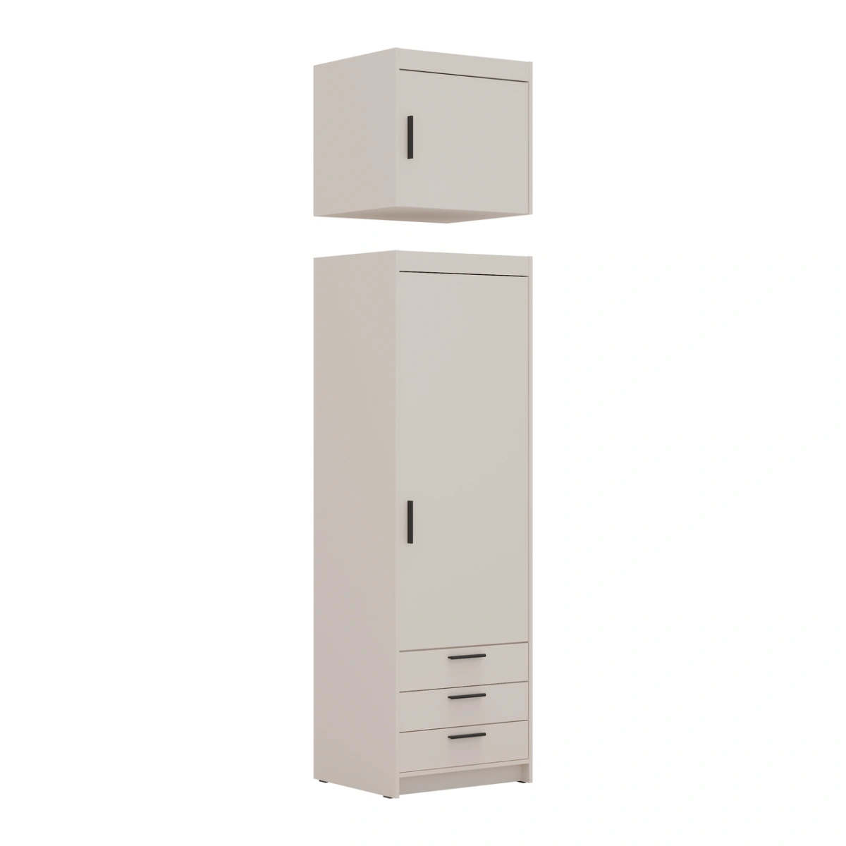 Elena wardrobe with drawers 1D3S beige - Image 2