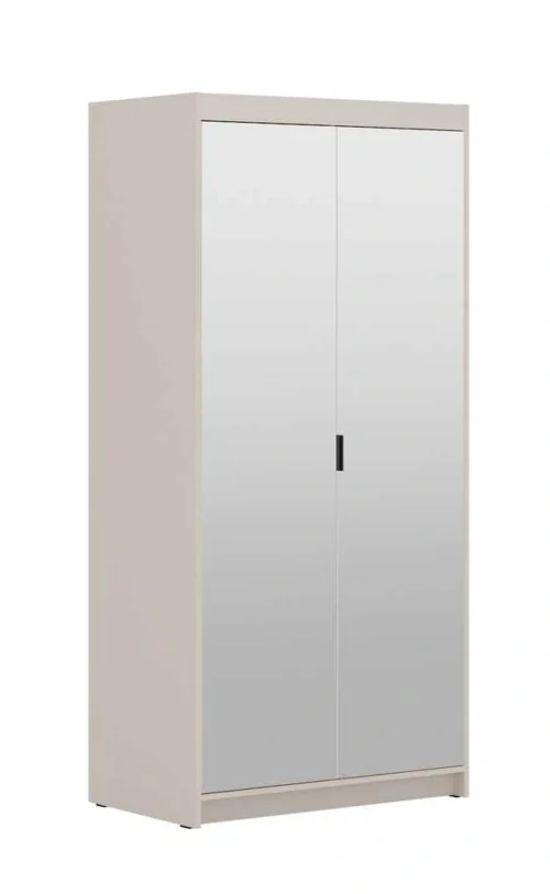 Elena wardrobe with 2D mirrors, beige