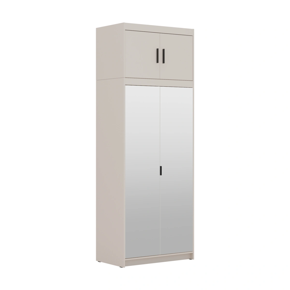 Elena wardrobe with 2D mirrors, beige - Image 3