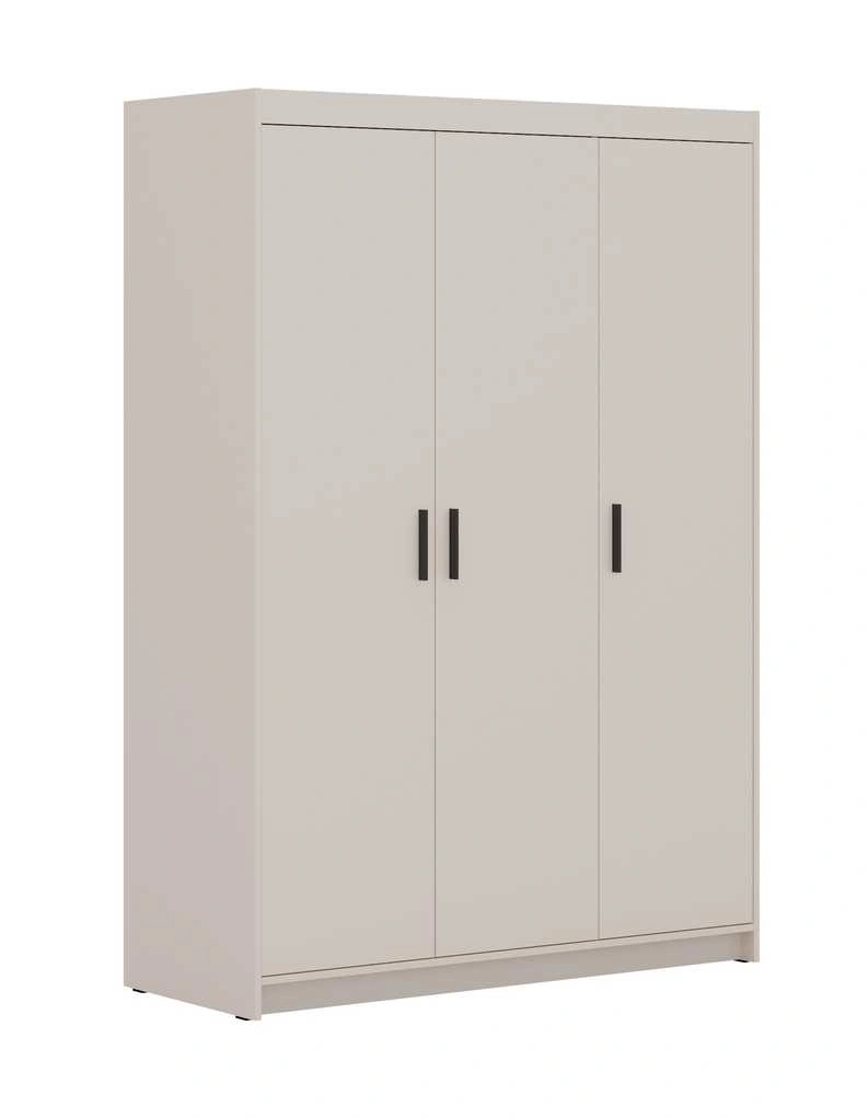 Elena 3D three-door wardrobe, beige