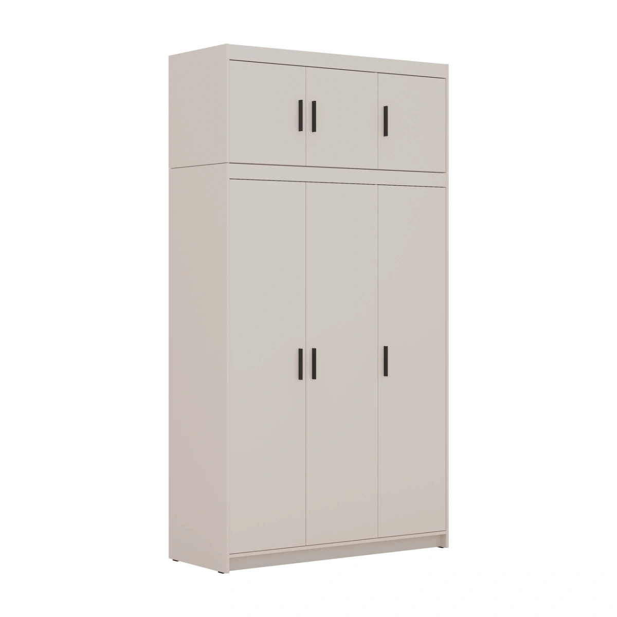 Elena 3D three-door wardrobe, beige - Image 3