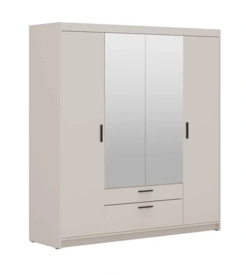 Four-door wardrobe with mirrors Elena 4D beige