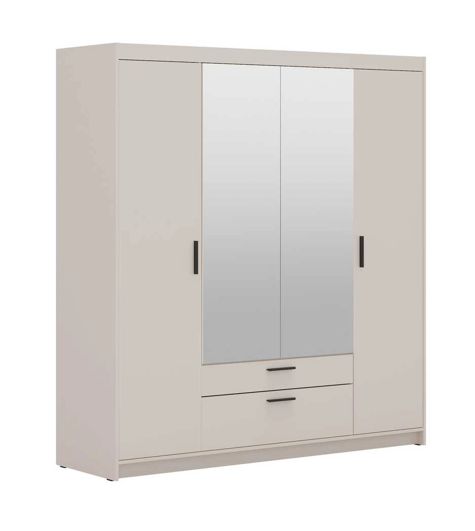 Four-door wardrobe with mirrors Elena 4D beige