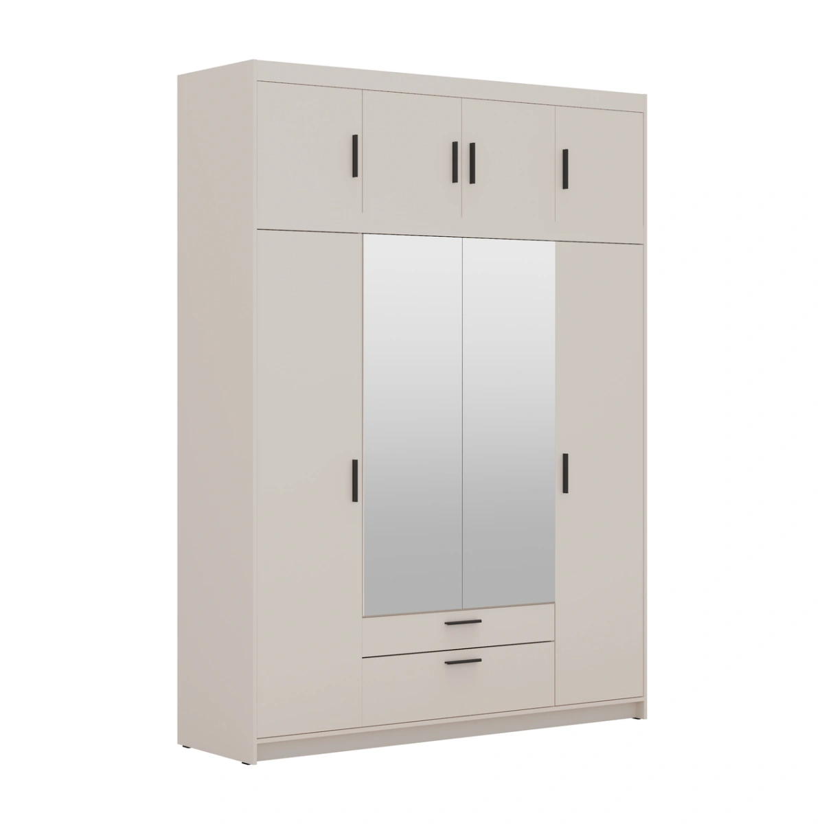 Four-door wardrobe with mirrors Elena 4D beige - Image 3