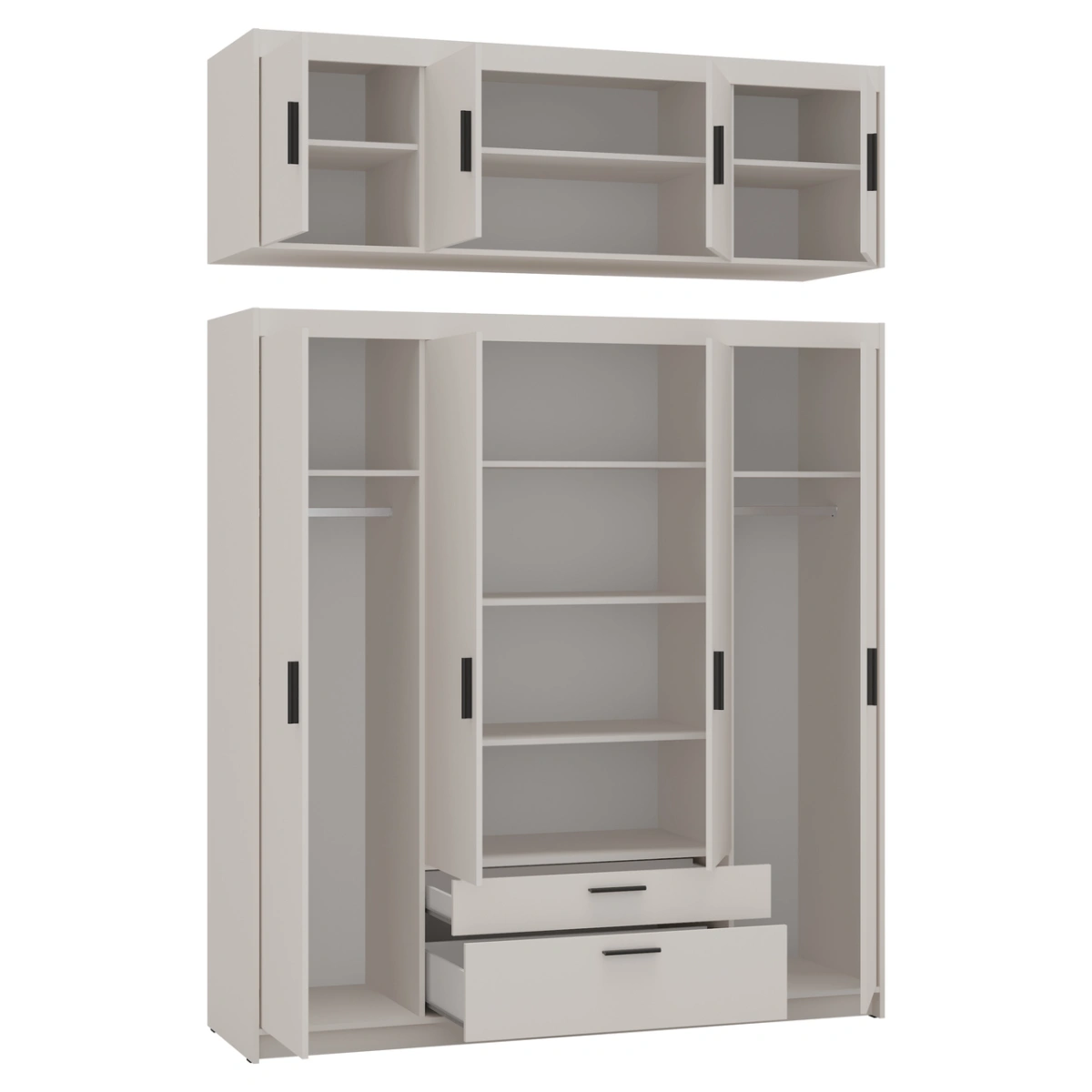 Elena 4D four-door wardrobe, beige - Image 4