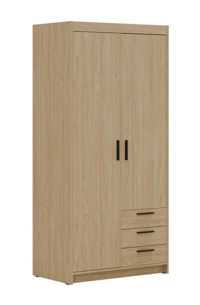 Elena wardrobe with drawers 2D3S oiled oak