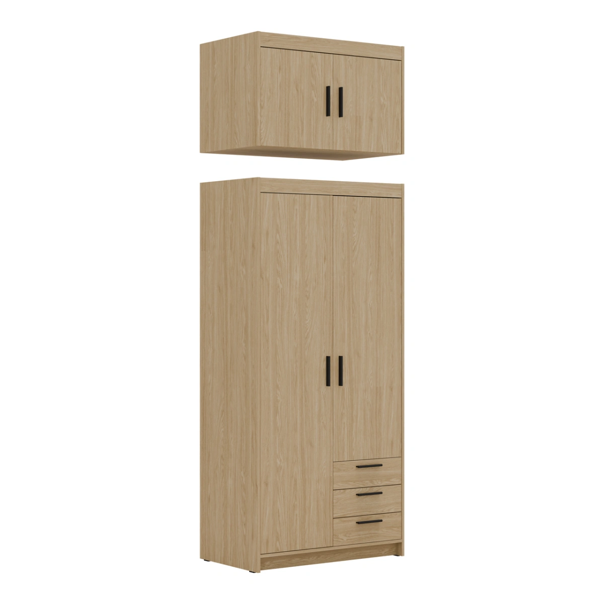 Elena wardrobe with drawers 2D3S oiled oak - Image 2