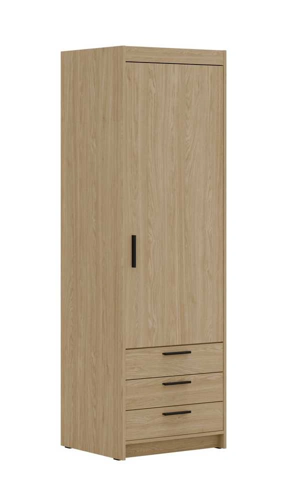 Elena wardrobe with drawers 1D3S, oiled oak