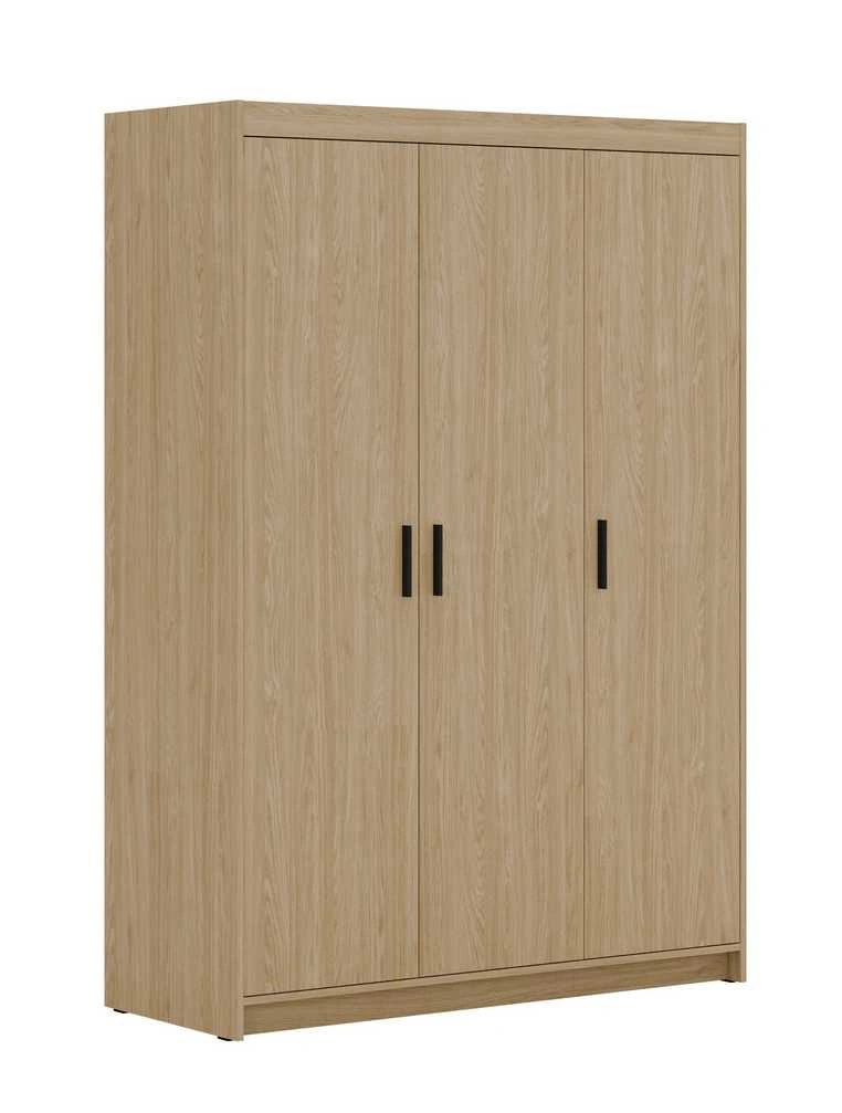 Elena 3D three-door wardrobe, oiled oak