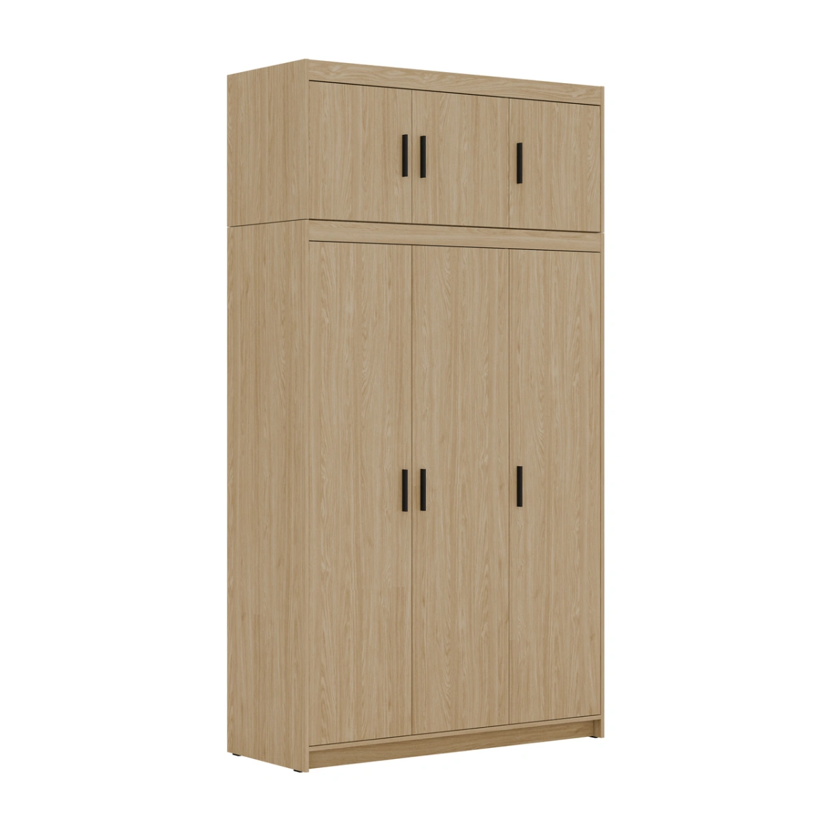 Elena 3D three-door wardrobe, oiled oak - Image 2