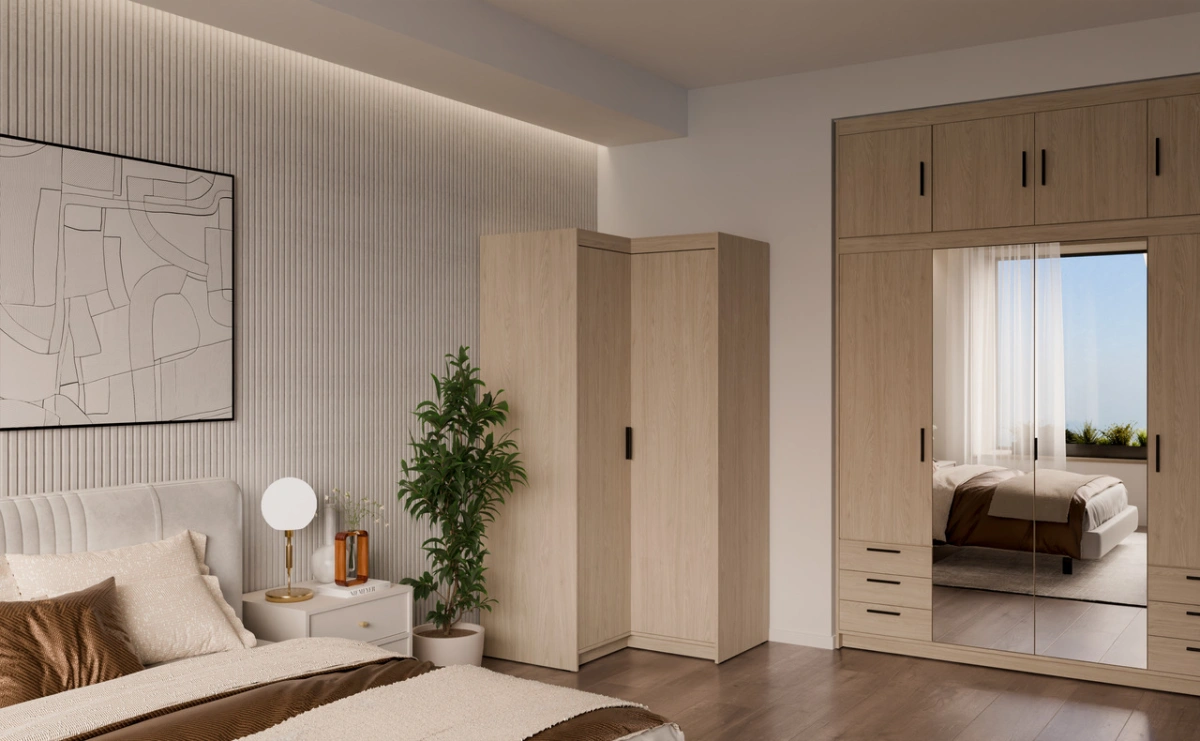 Elena corner wardrobe 2D NAR oiled oak - Image 5
