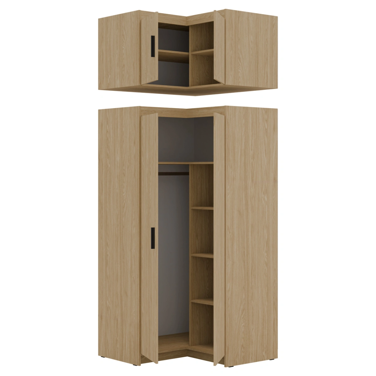 Elena corner wardrobe 2D NAR oiled oak - Image 4