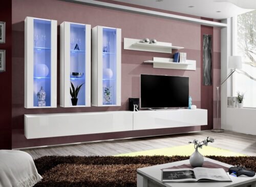 Fly E3 wall cabinet white/white glossy ASM