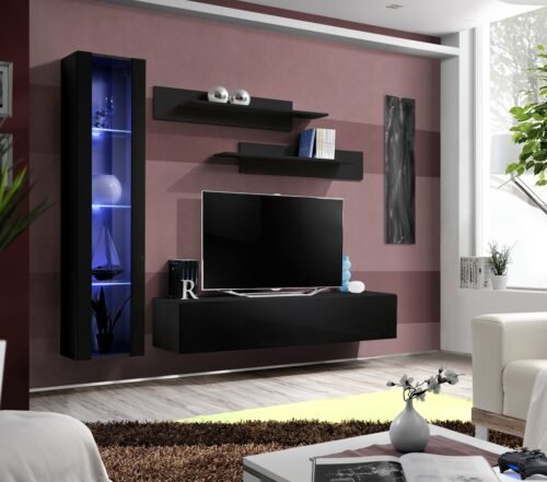 Fly G2 wall cabinet black/black glossy ASM