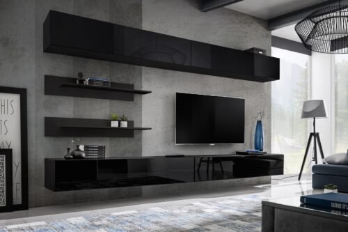 Fly I1 wall cabinet black/black glossy ASM