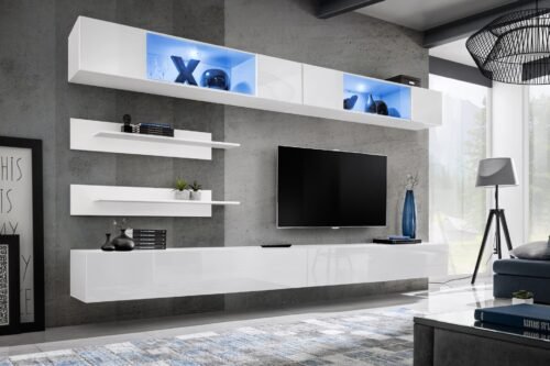 Fly I3 wall cabinet, white/white glossy ASM