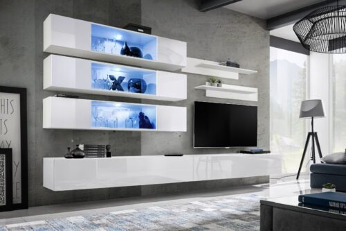 Fly J3 wall cabinet white/white glossy ASM