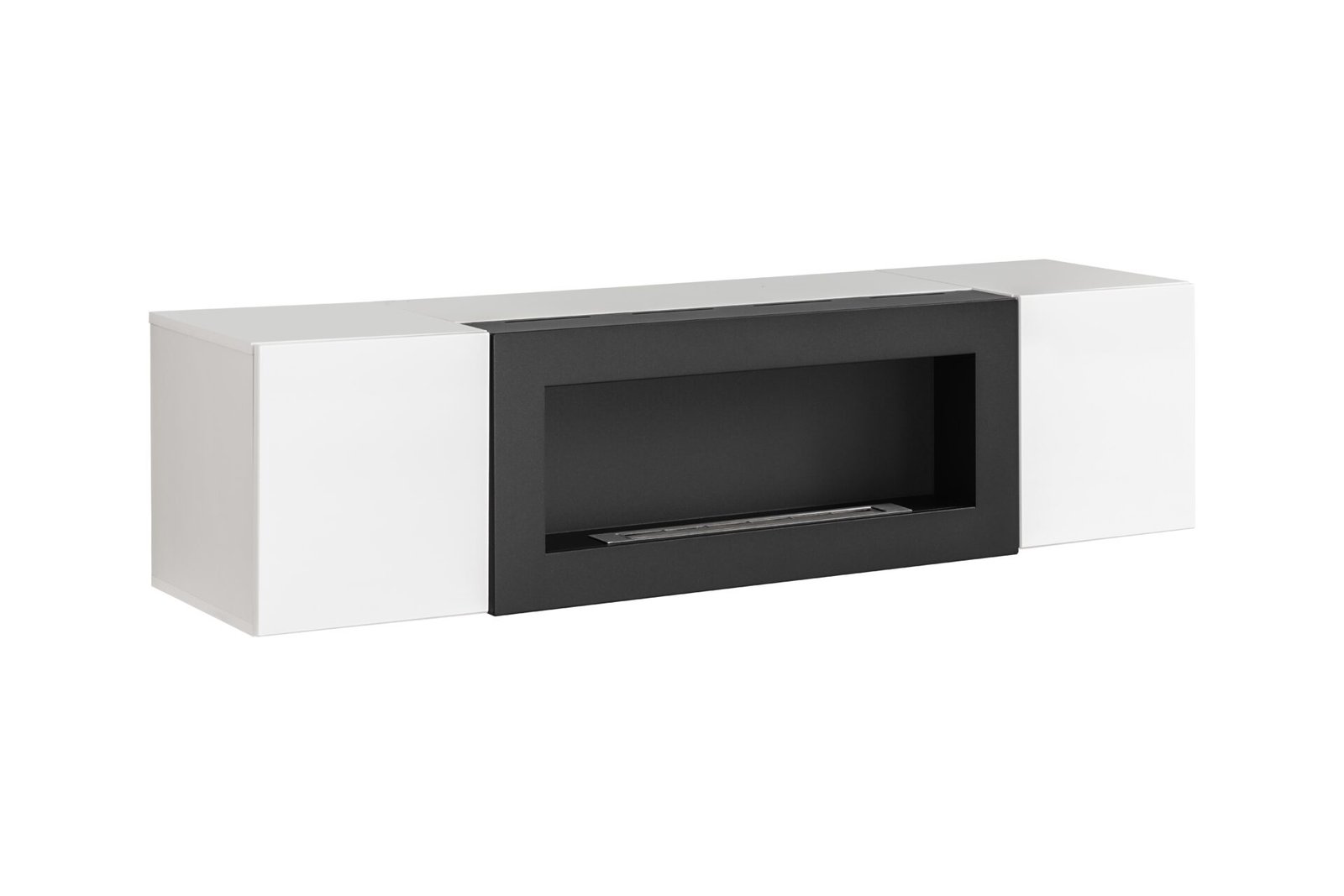 FLY chest of drawers with fireplace, white/white glossy ASM - Image 2