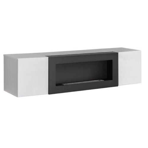FLY chest of drawers with fireplace Perla Gray ASM
