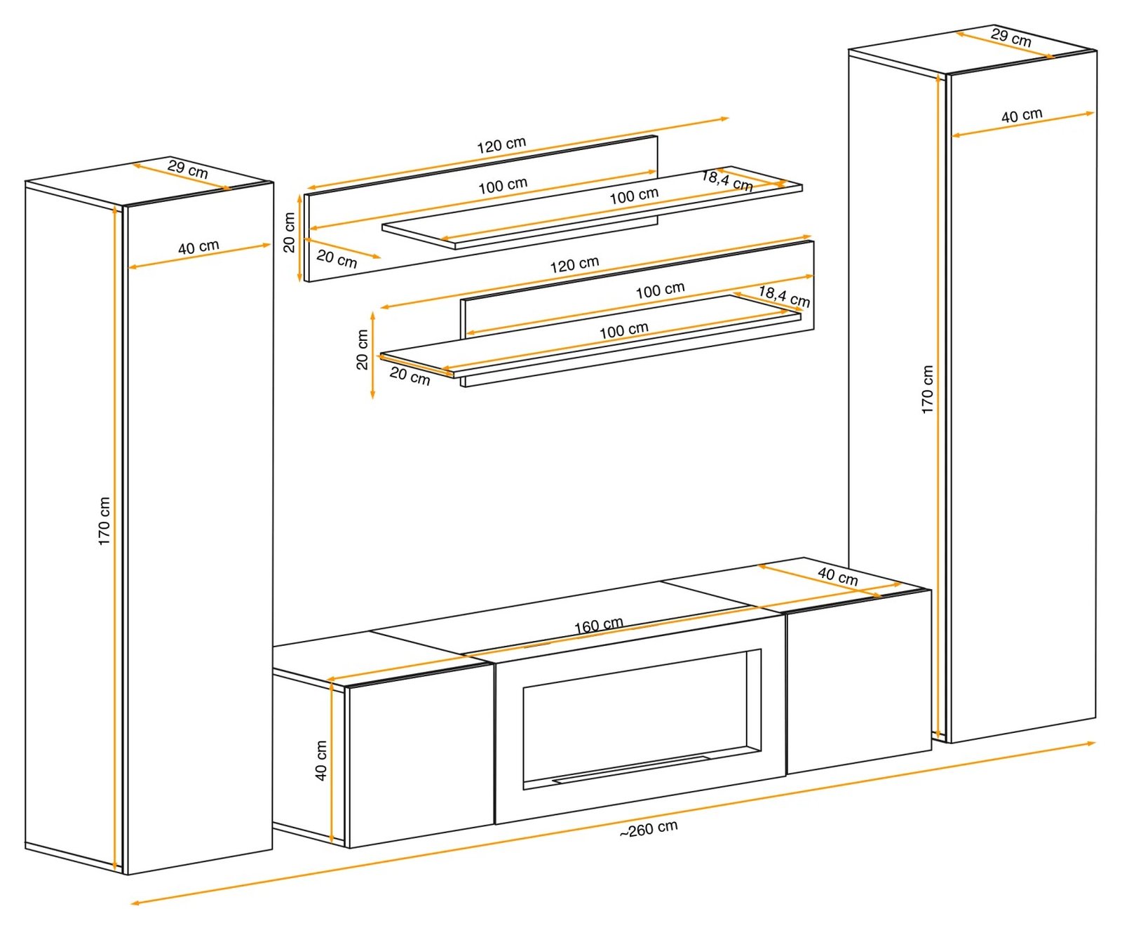 FLY M1 wall cabinet CASHMERE ASM - Image 3
