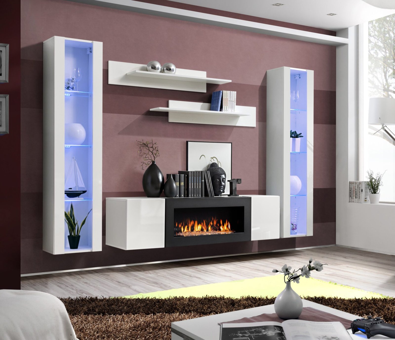 FLY M2 wall cabinet white/white glossy ASM