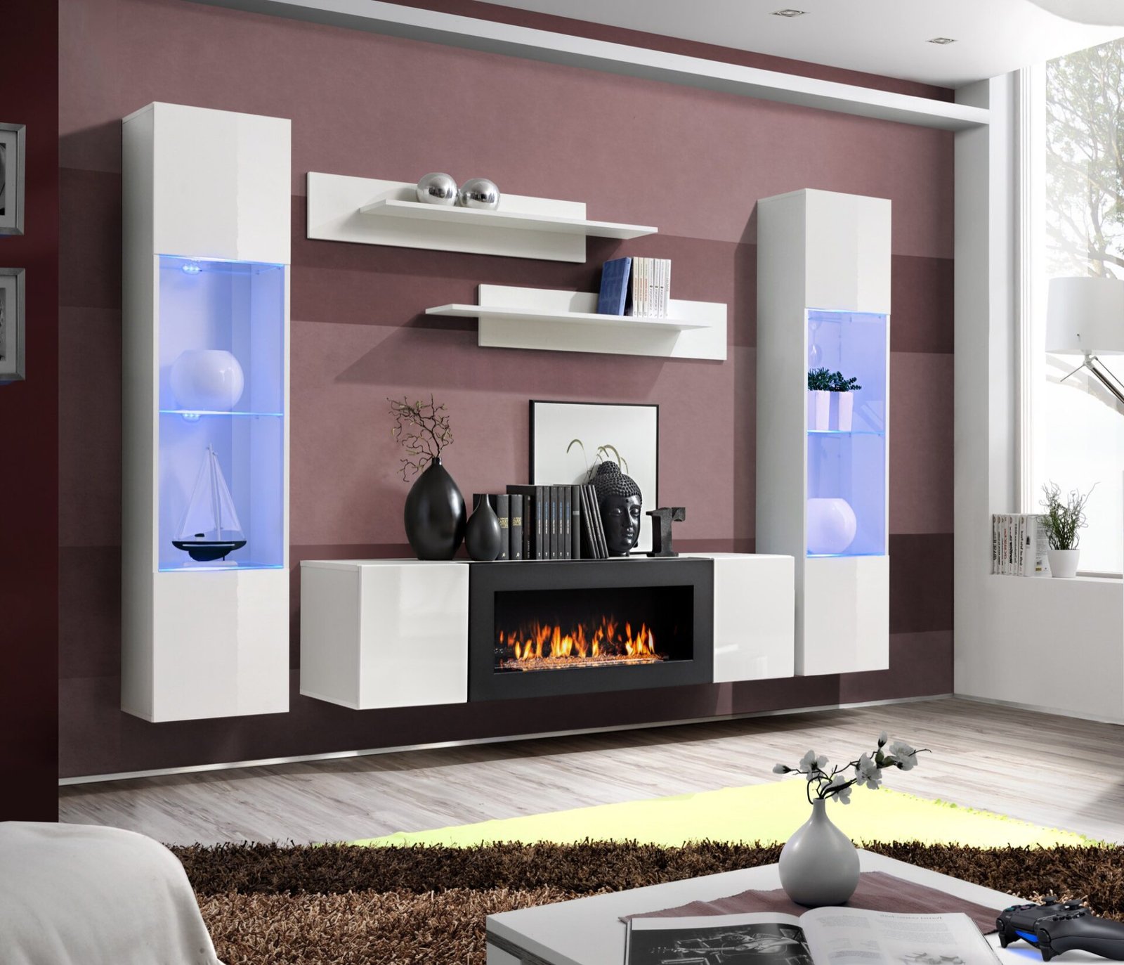FLY M3 wall cabinet white/white glossy ASM