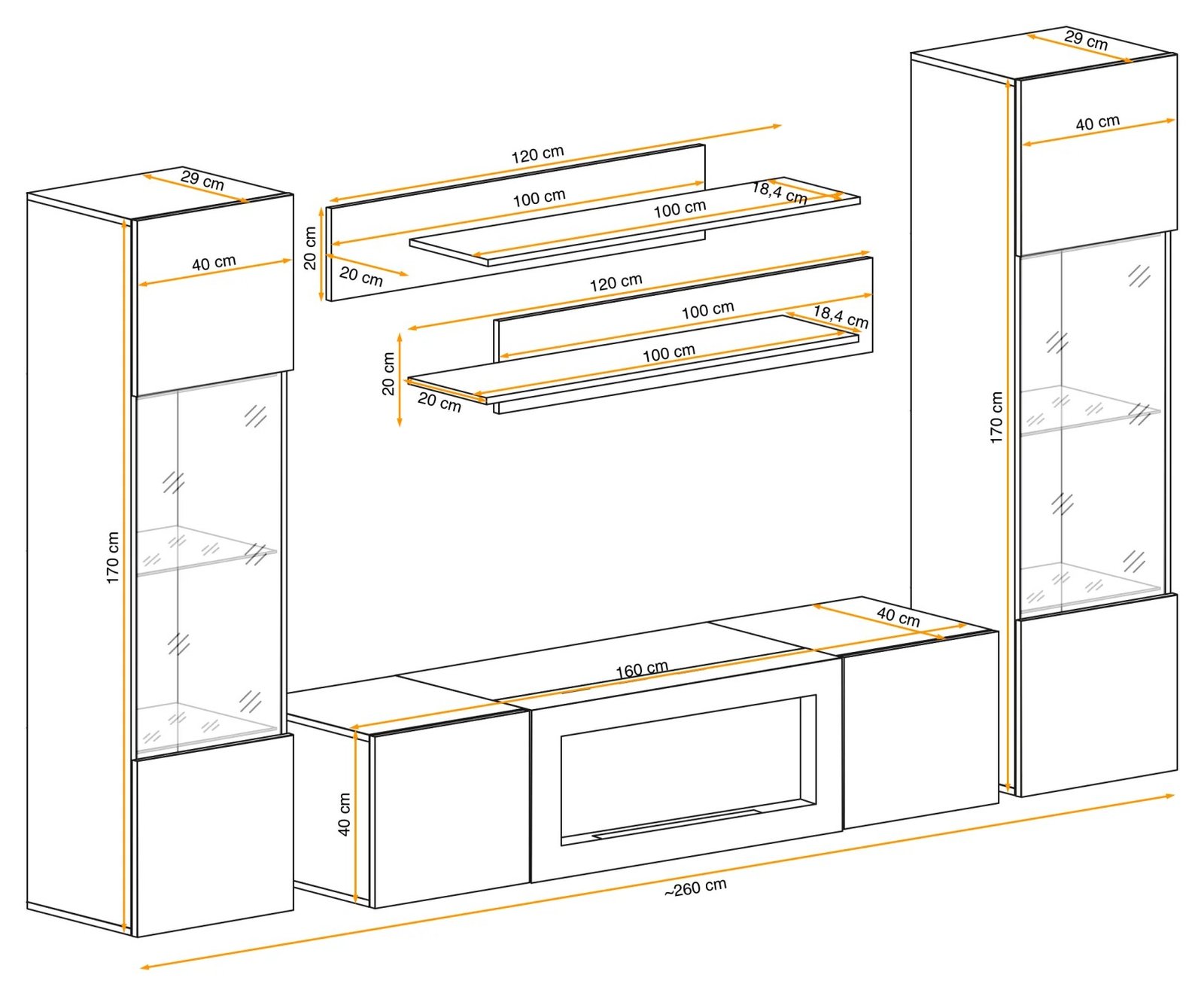 FLY M3 wall cabinet CASHMERE ASM - Image 3