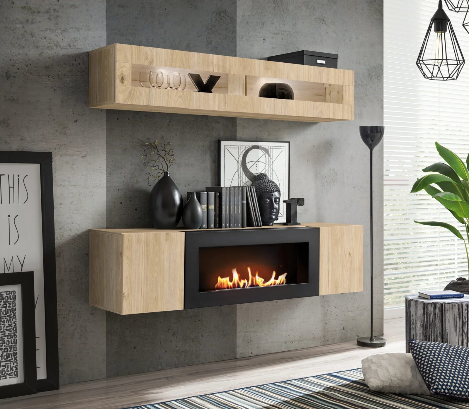 FLY N2 Hickory Jackson ASM wall cabinet