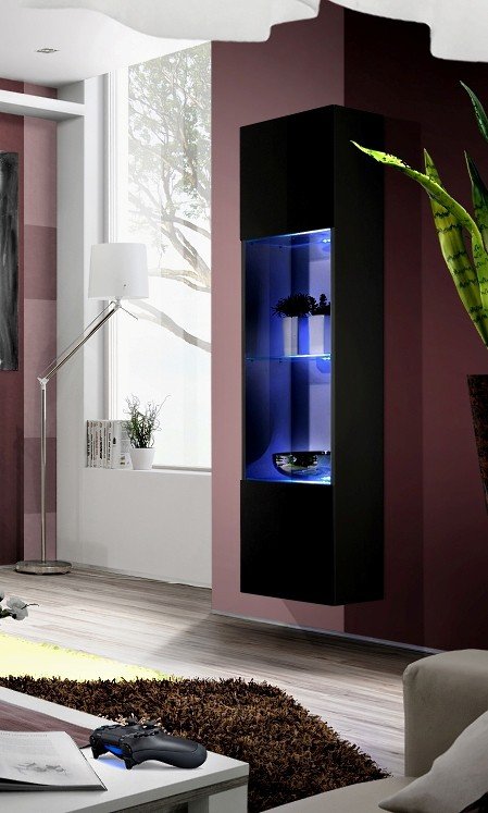Fly display cabinet 42 black/glossy black ASM