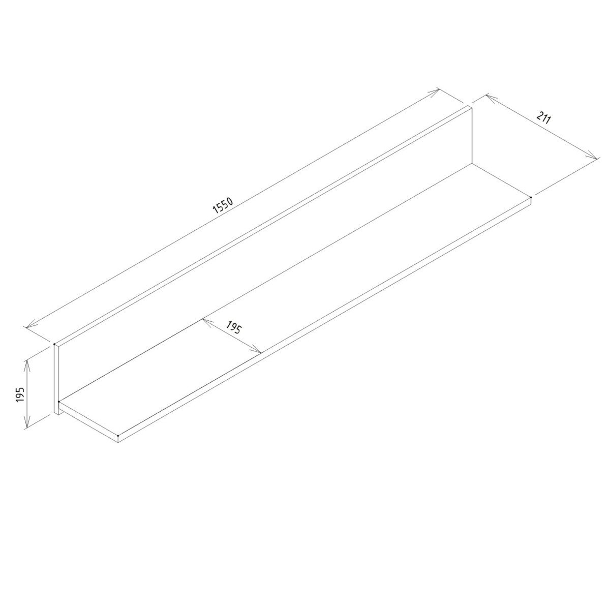 GREY GR08 HANGING SHELF - Image 2