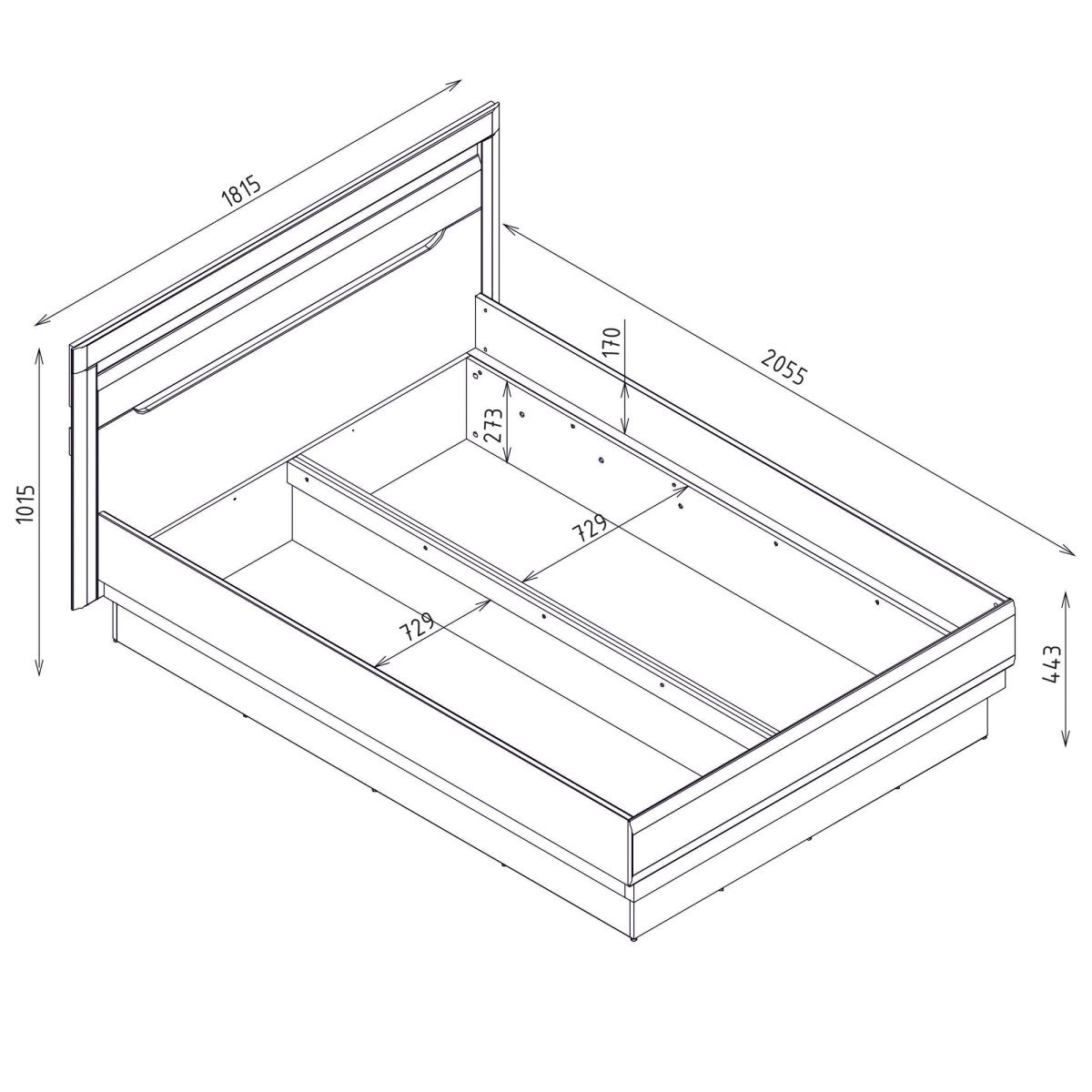 IRMA IM16/160 S.P. Bed with bedding box - Image 3