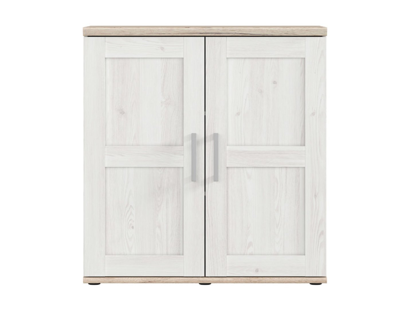 ROMANCE two-door chest of drawers, 93 cm, light Sibiu larch/light San Remo oak - Image 3