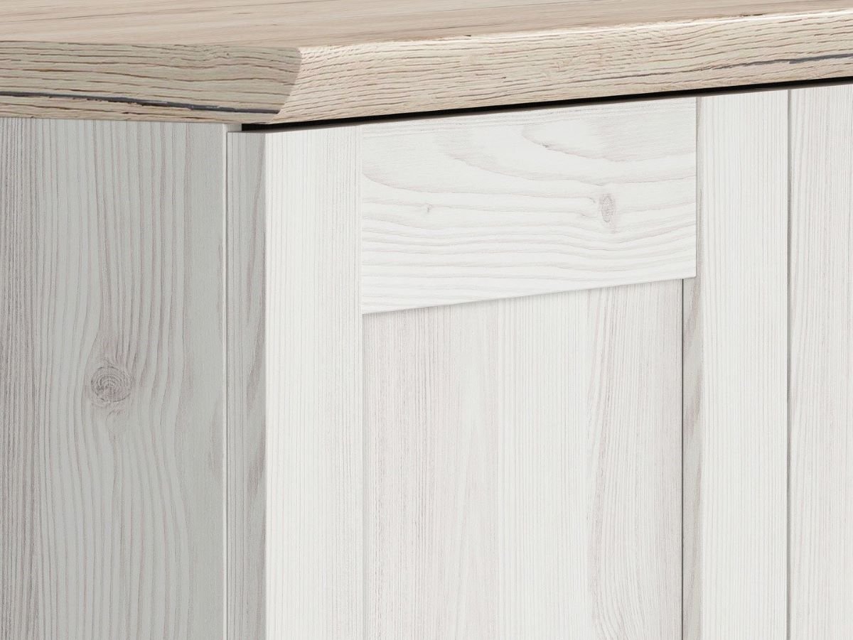 ROMANCE two-door chest of drawers, 93 cm, light Sibiu larch/light San Remo oak - Image 4