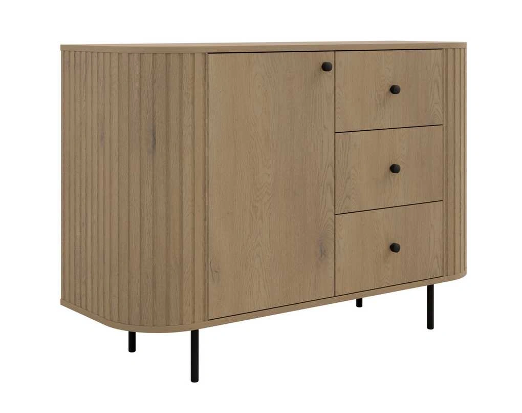 Chest of drawers 1F 3S with drawers 813 Oval cremona oak