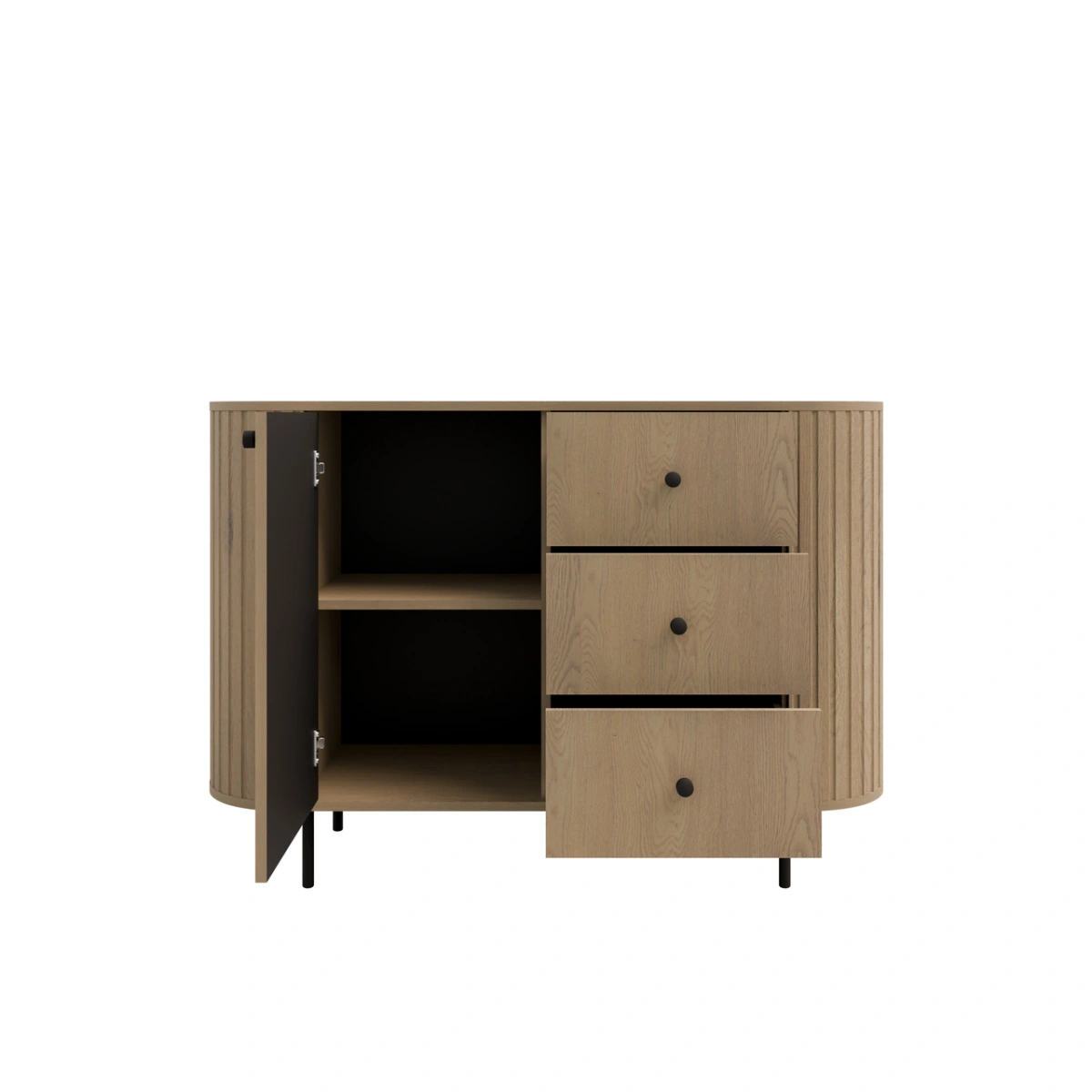 Chest of drawers 1F 3S with drawers 813 Oval cremona oak - Image 3