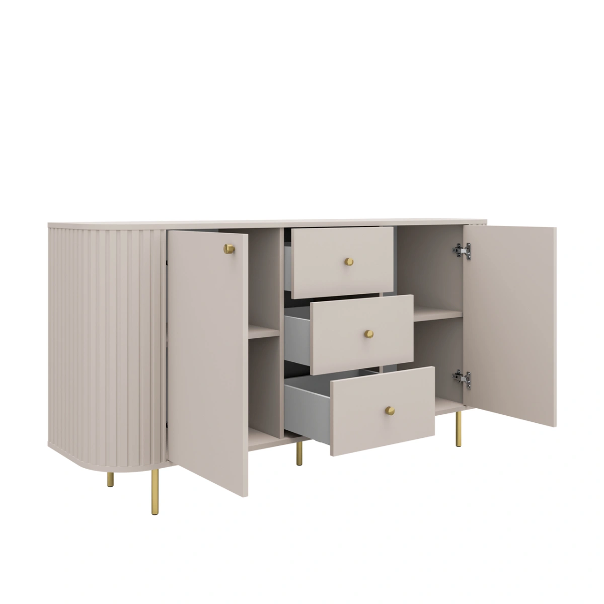 Chest of drawers 2F 3S with drawers 823 Oval beige - Image 4