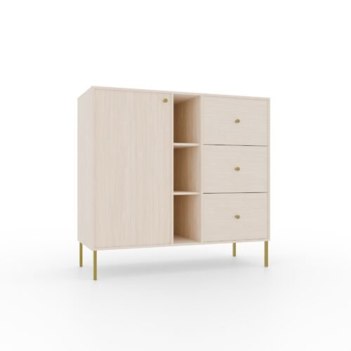 Chest of drawers 1D 3S 3P Tili beige ADRK