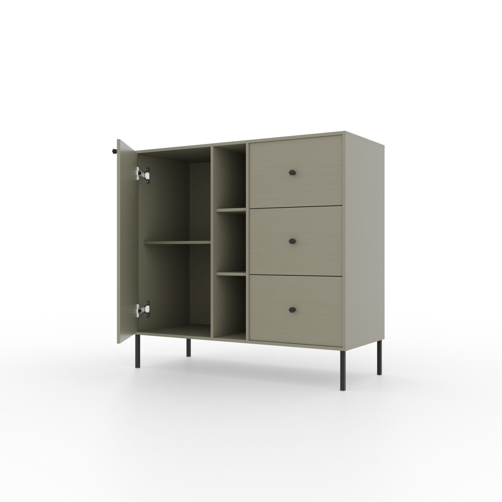 Chest of drawers 1D 3S 3P Tili Eucalyptus ADRK - Image 2