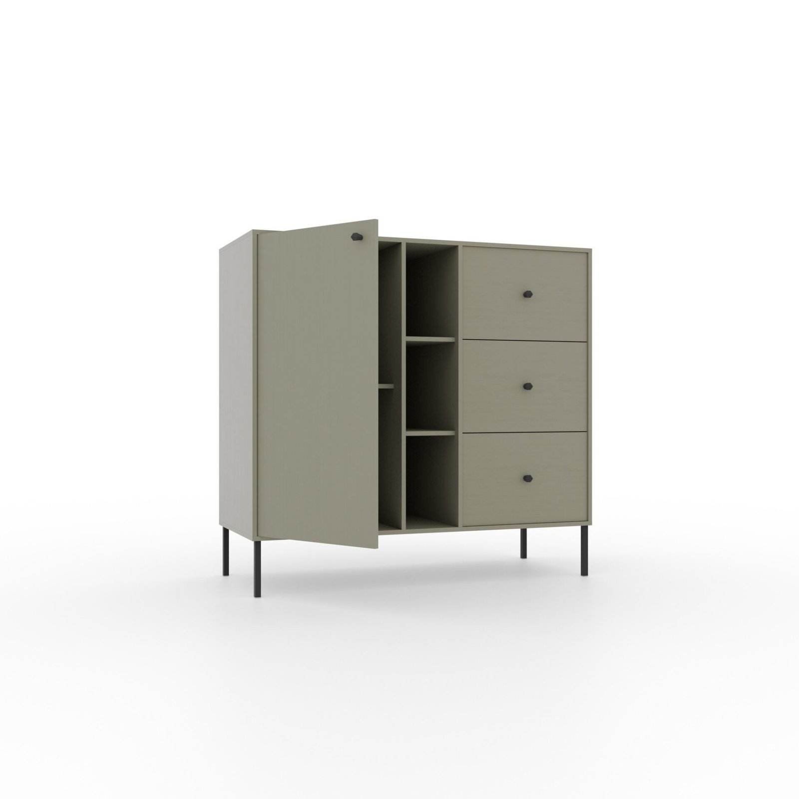 Chest of drawers 1D 3S 3P Tili Eucalyptus ADRK - Image 3