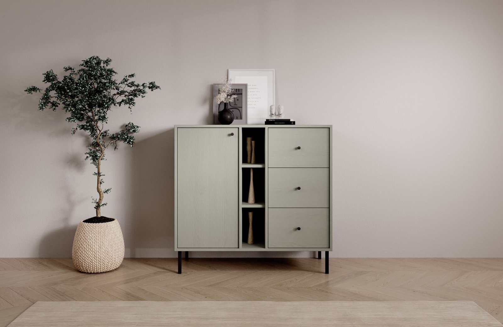 Chest of drawers 1D 3S 3P Tili Eucalyptus ADRK - Image 4