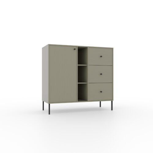 Chest of drawers 1D 3S 3P Tili Eucalyptus ADRK