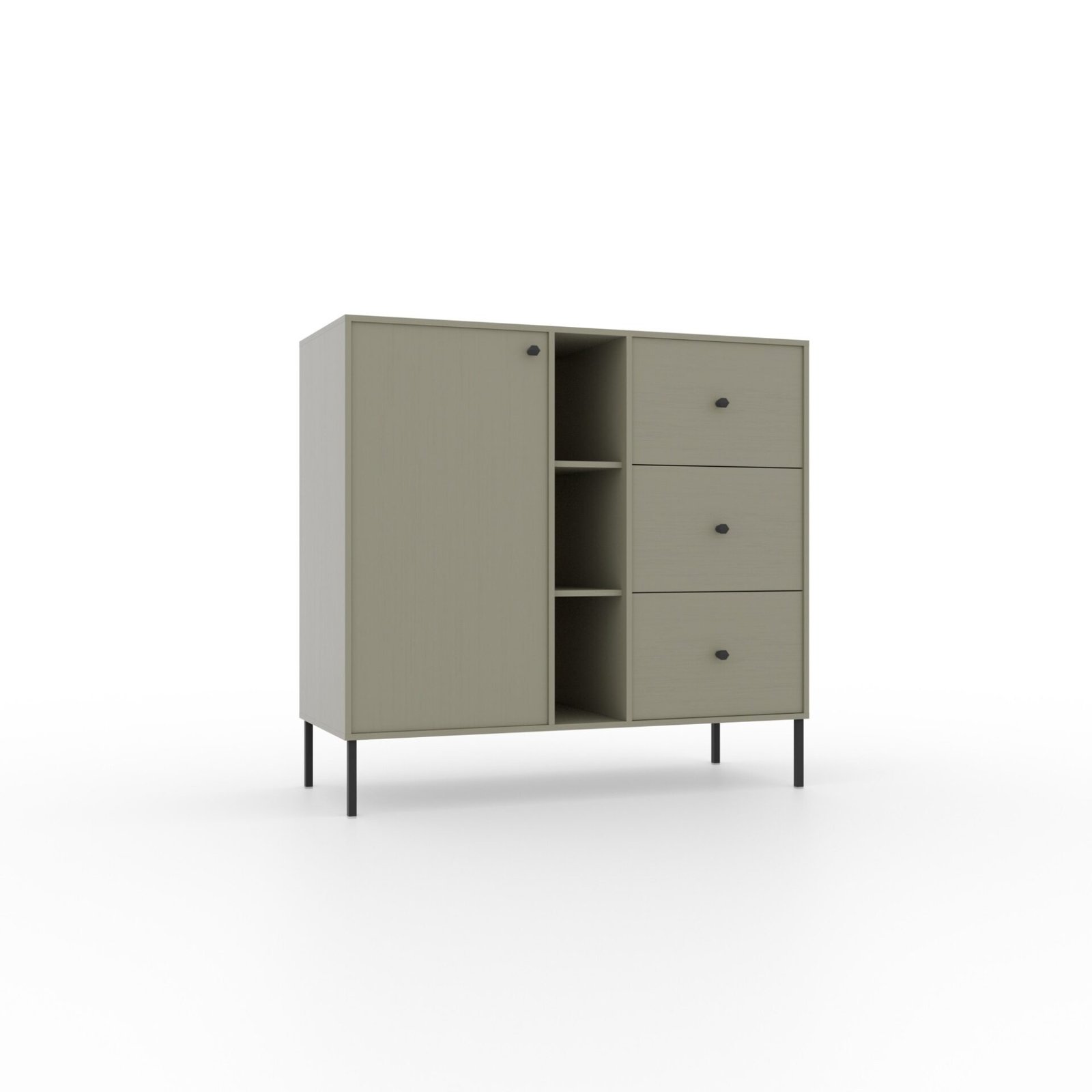 Chest of drawers 1D 3S 3P Tili Eucalyptus ADRK