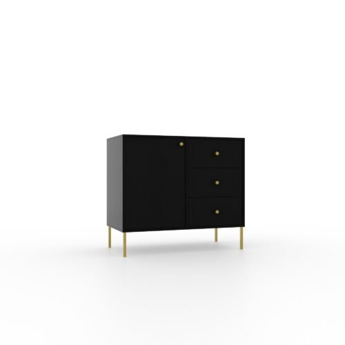 Chest of drawers 1D 3S Tili Black ADRK