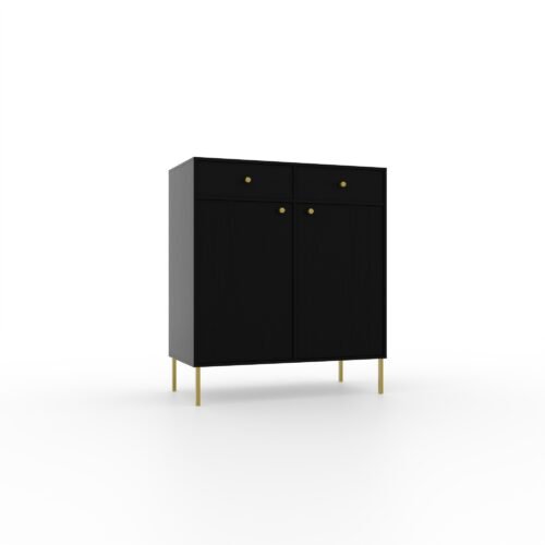 Chest of drawers 2D 2S Tili Black ADRK
