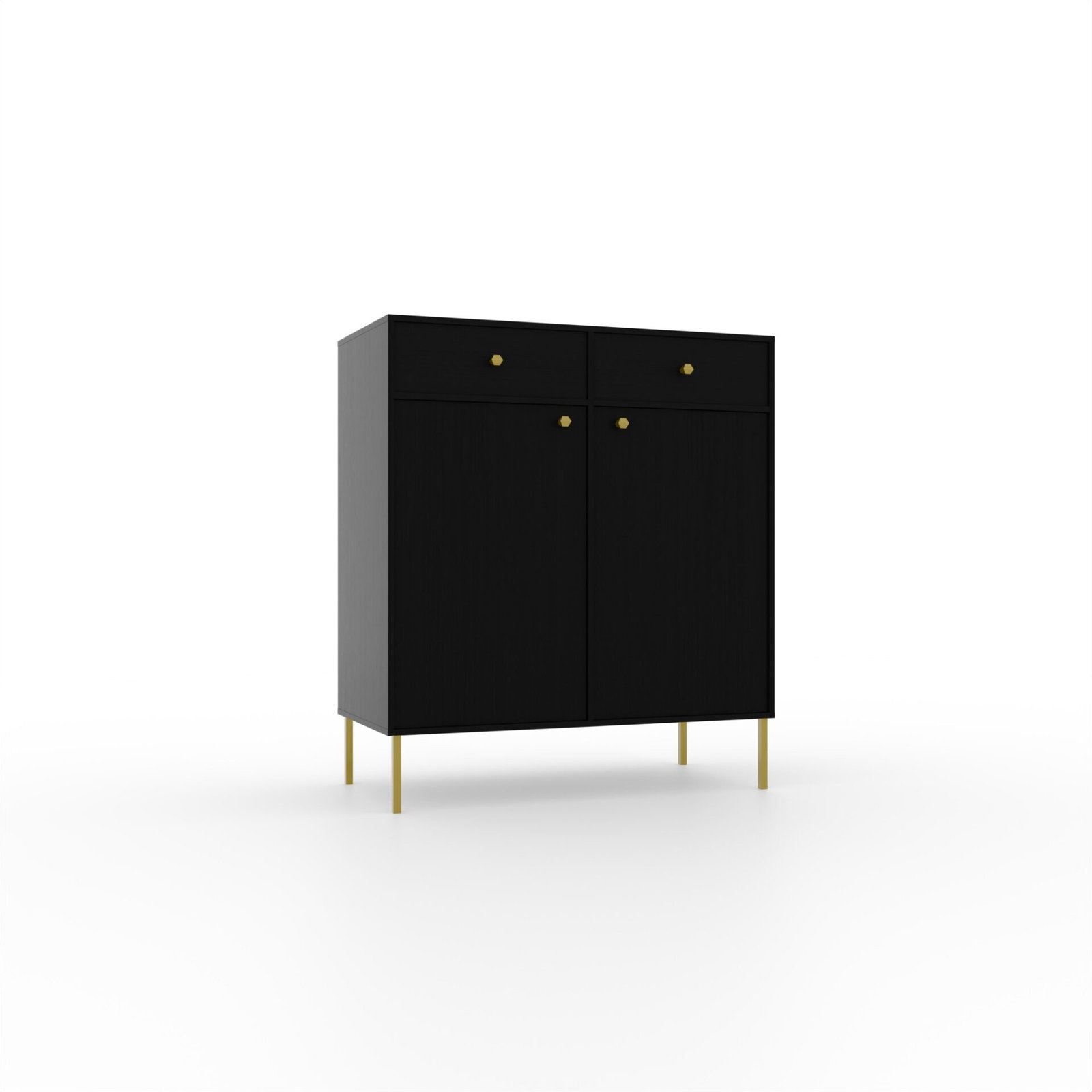 Chest of drawers 2D 2S Tili Black ADRK