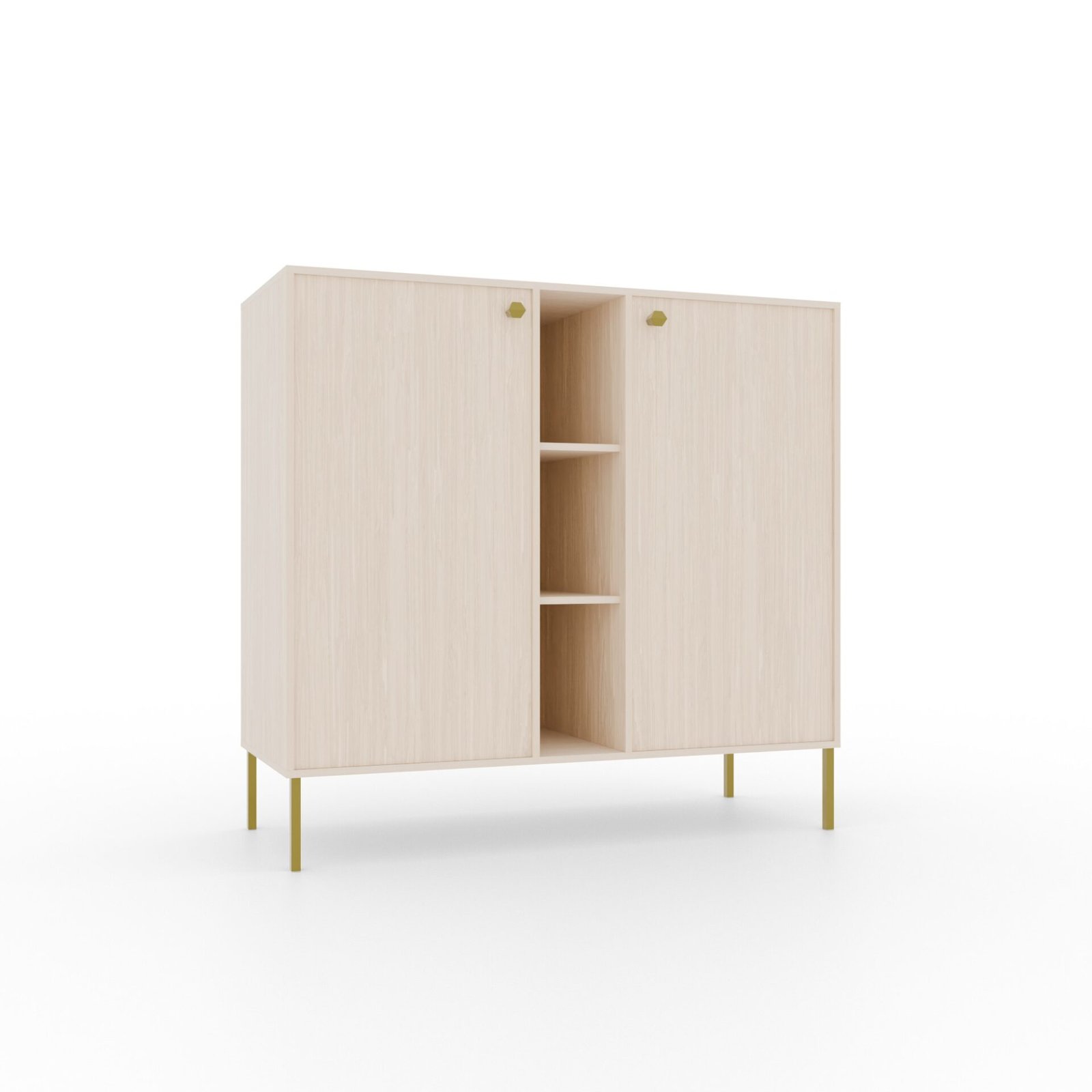 Tili 2D 3P chest of drawers, beige, ADRK