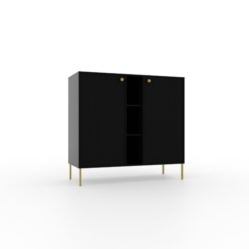 Chest of drawers 2D 3P Tili Black ADRK