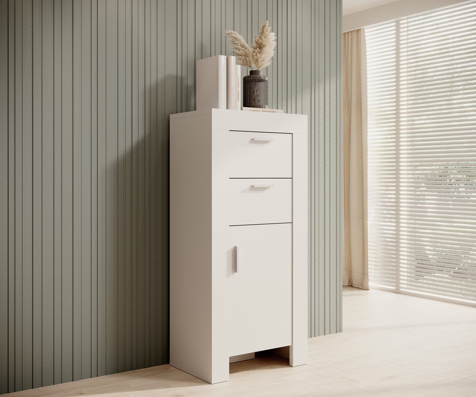 Chest of drawers 2SZ1D CESIRO white ADRK - Image 3